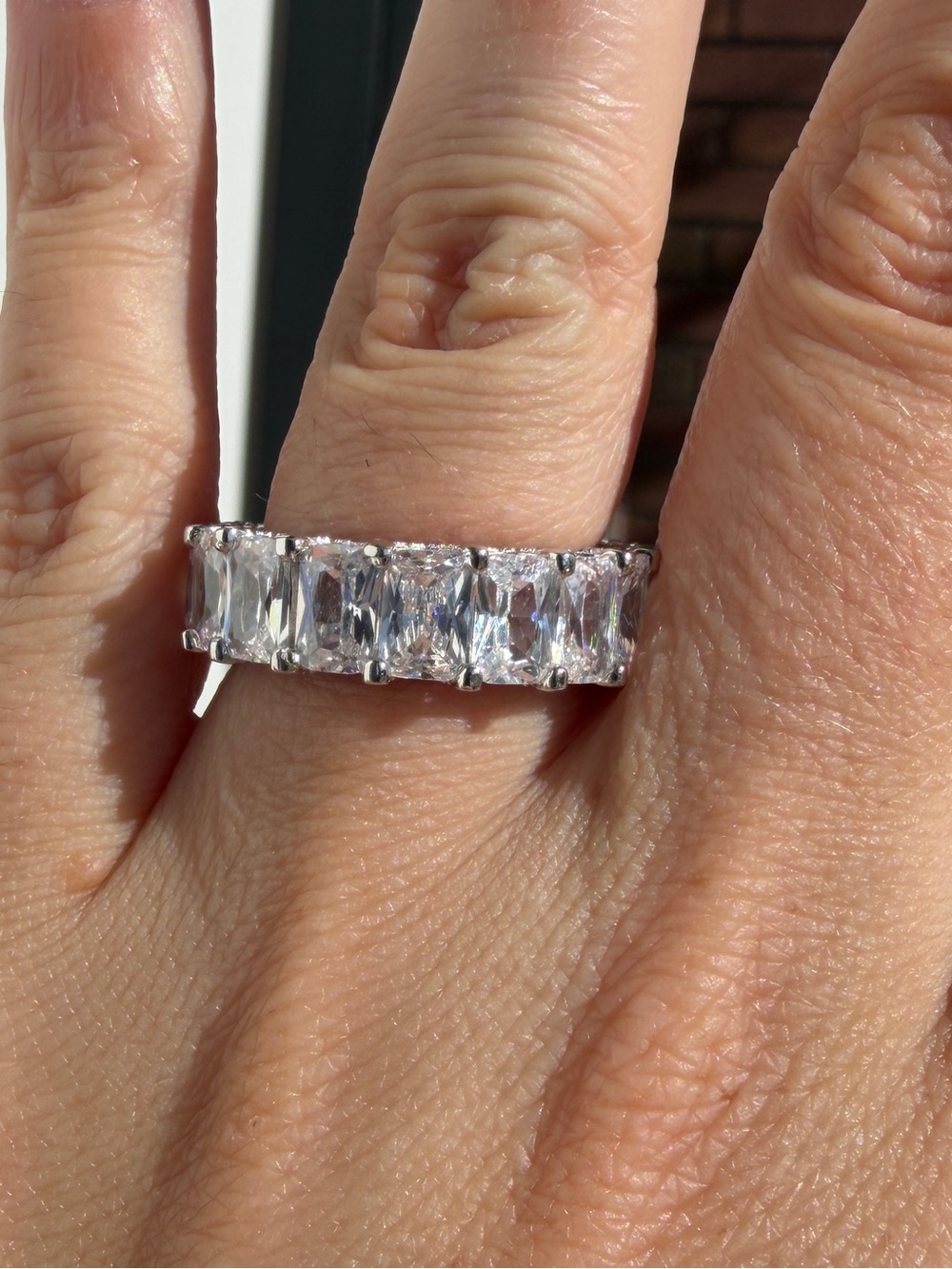 Clear Crystal Eternity Band Ring